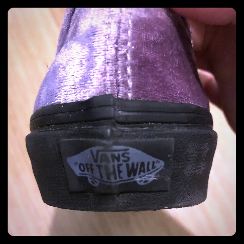 Purple velvet vans